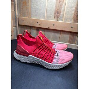Nike React Phantom Run Flyknit 2 DV2145-600 Mens Running Shoes 9.5 Red/Gray
